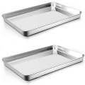 304 Stainless Steel Round Tray Baking Mesh Trays For Dinnerware BBQ Serving Plate